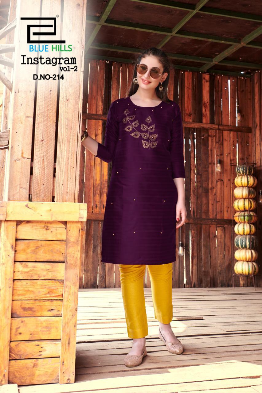Blue Hill Sinstagram Vol 2  Latest Fancy Regular Casual Wear Pure Cotton  Kurtis Collection 
